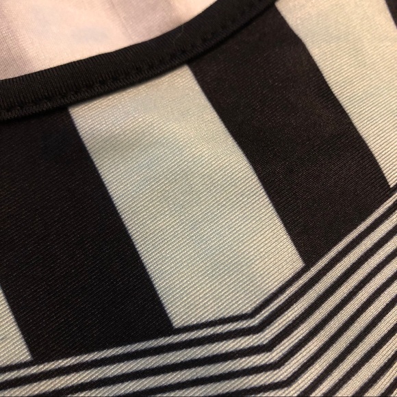 Baby Blue and Black Stretchy Form fitting dress - Picture 3 of 5